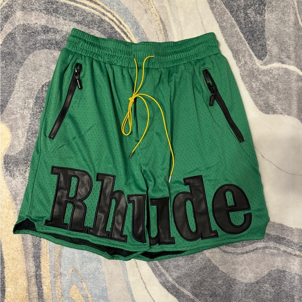 Rhude Green Mesh Shorts Size Large